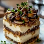 Tiramisu Salado de Champiñones y Crema de Parmesano First Image First Image