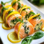 Rollos de Salmón con Limón y Albahaca First Image First Image