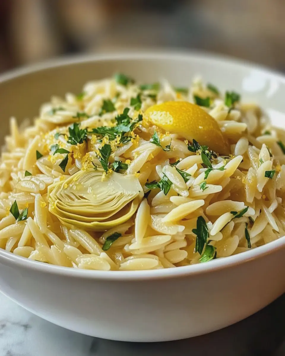 Orzo con Limón y Alcachofas First Image First Image