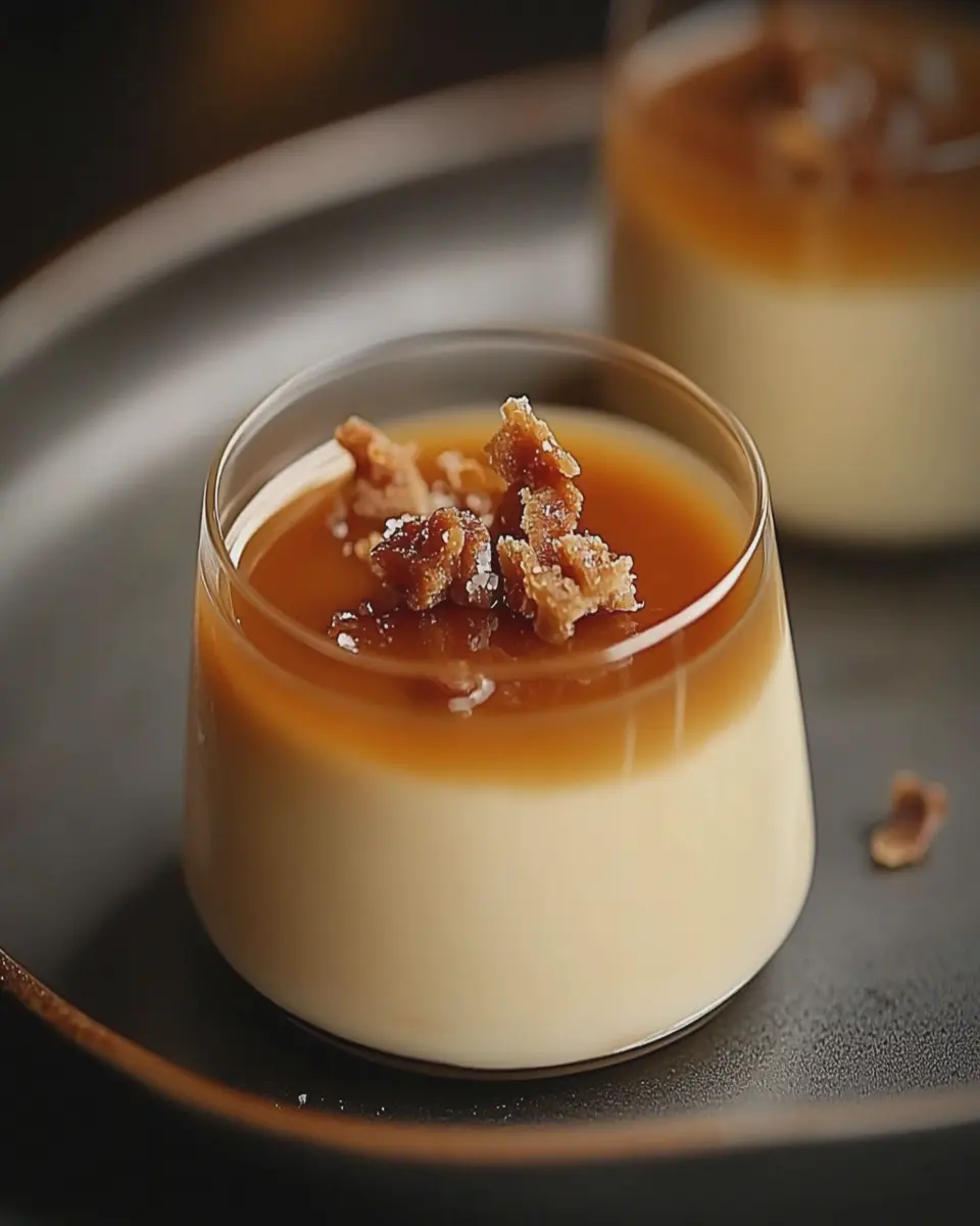 Panna Cotta de Caramelo Salado con Praliné First Image First Image