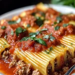 Manicotti Relleno de Carne en Salsa para Noches Reconfortantes First Image First Image