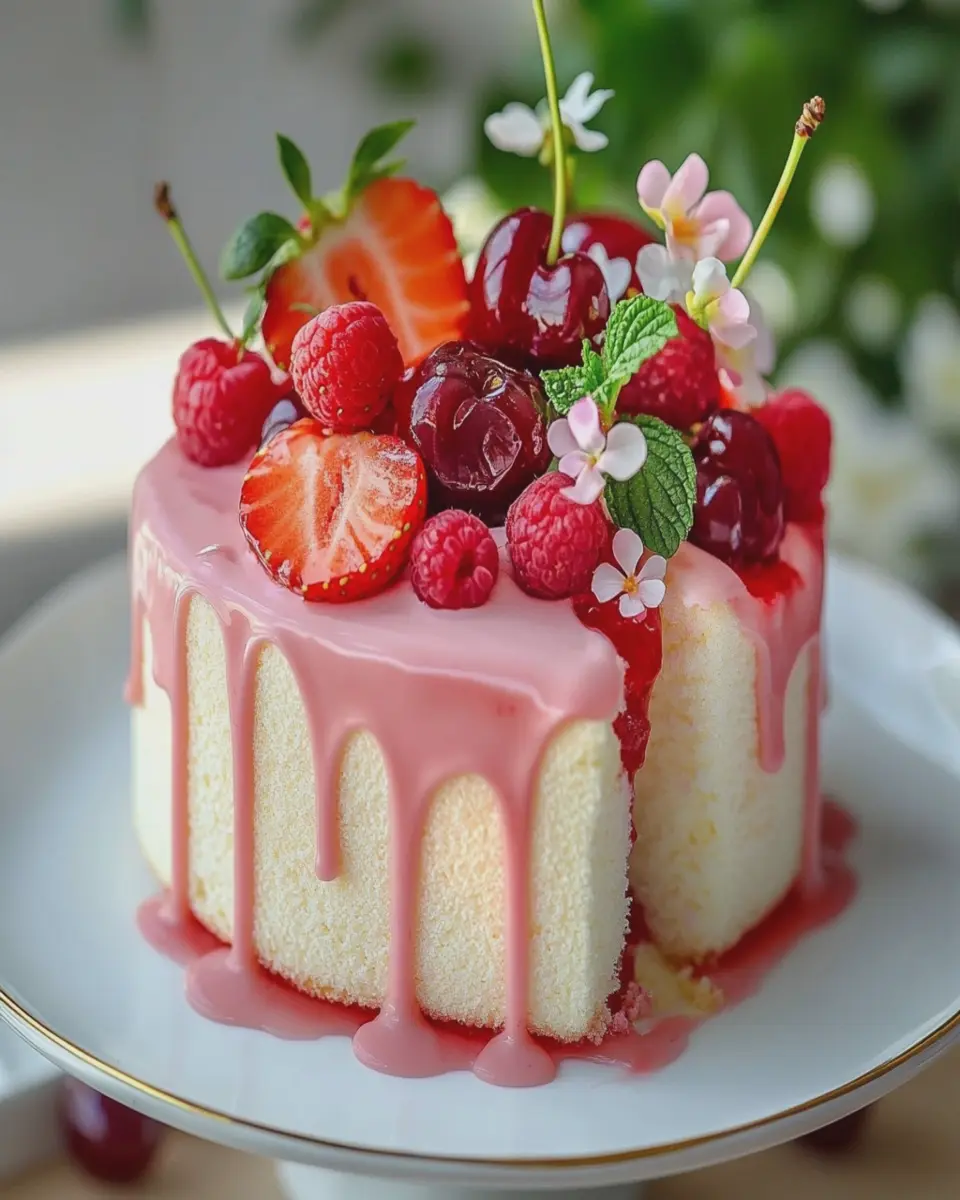 Pastel Nube de Frutas Rojas First Image First Image