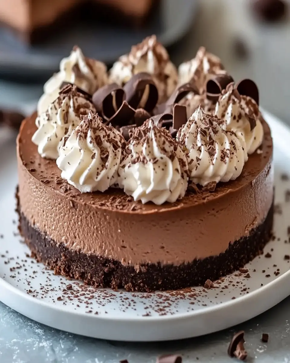 Cheesecake de Chocolate Keto Sin Horno First Image First Image