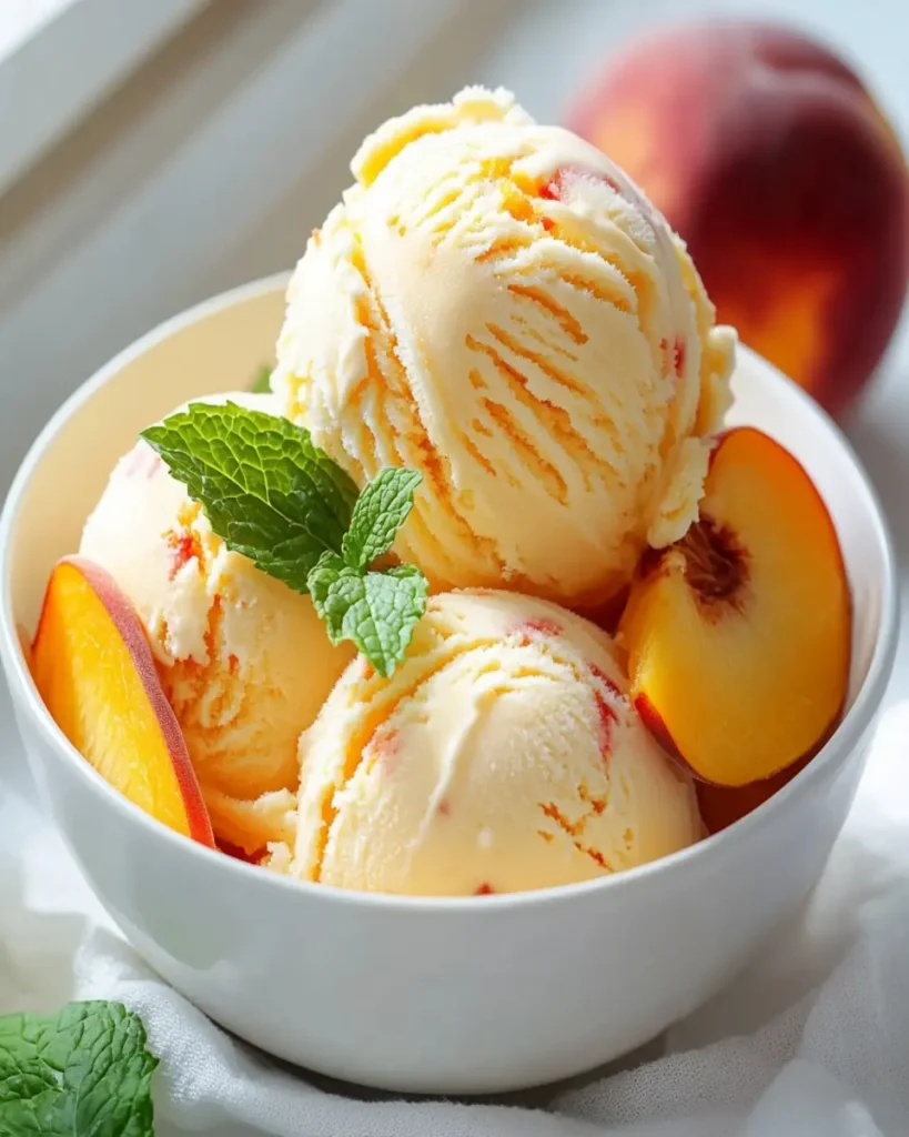 Helado de Durazno Cremoso con Esencia de Vainilla First Image First Image