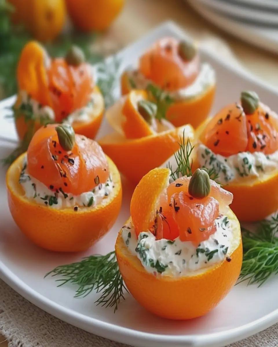 Clementinas Rellenas de Salmón Ahumado First Image First Image