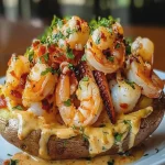 Papas al Horno Cargadas con Mariscos First Image First Image