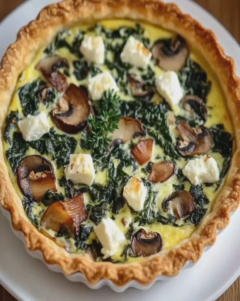 Quiche de Espinacas, Champiñones y Feta First Image First Image