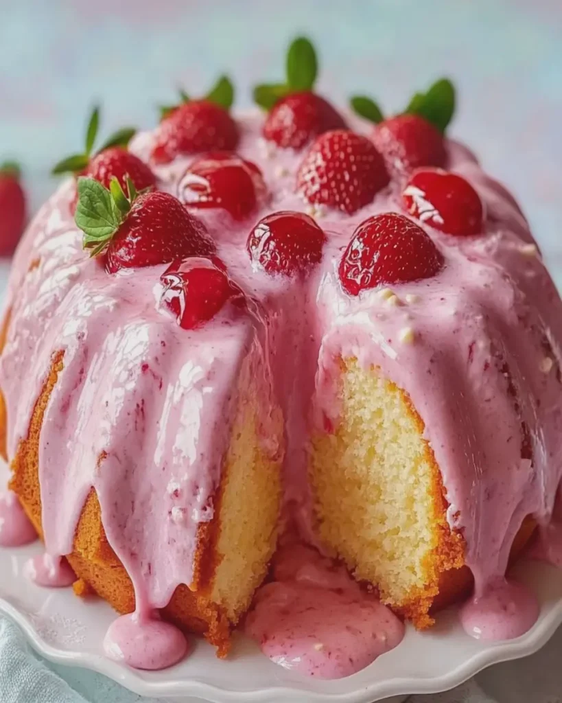 Pastel de Pound con Batido de Fresa First Image First Image