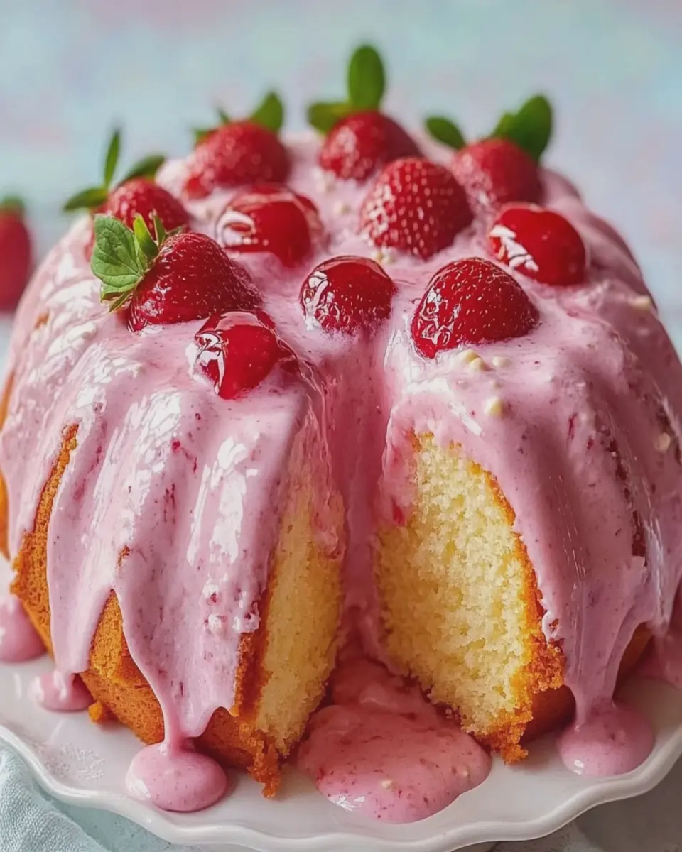 Pastel de Pound con Batido de Fresa First Image First Image