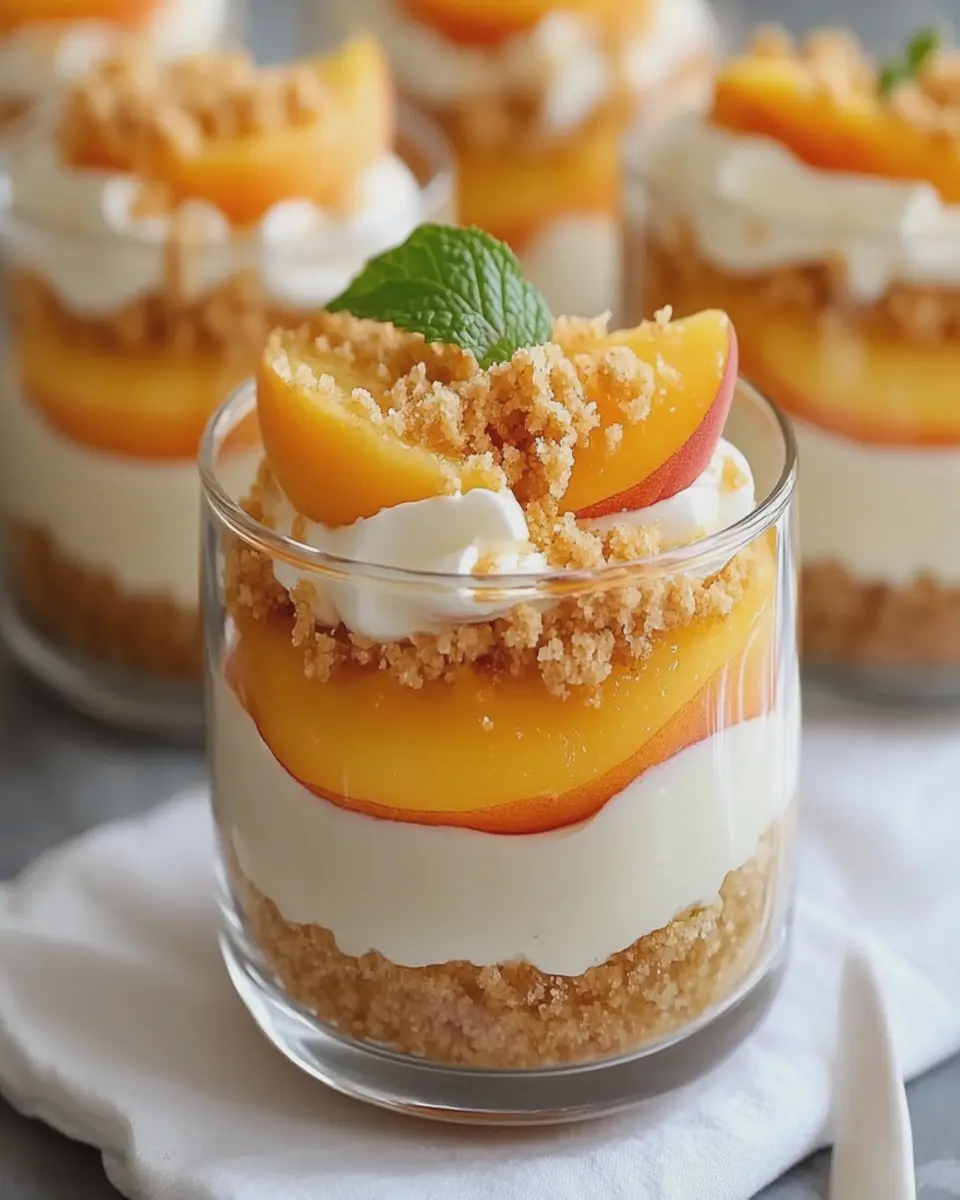 Tazas de Cheesecake de Durazno First Image First Image