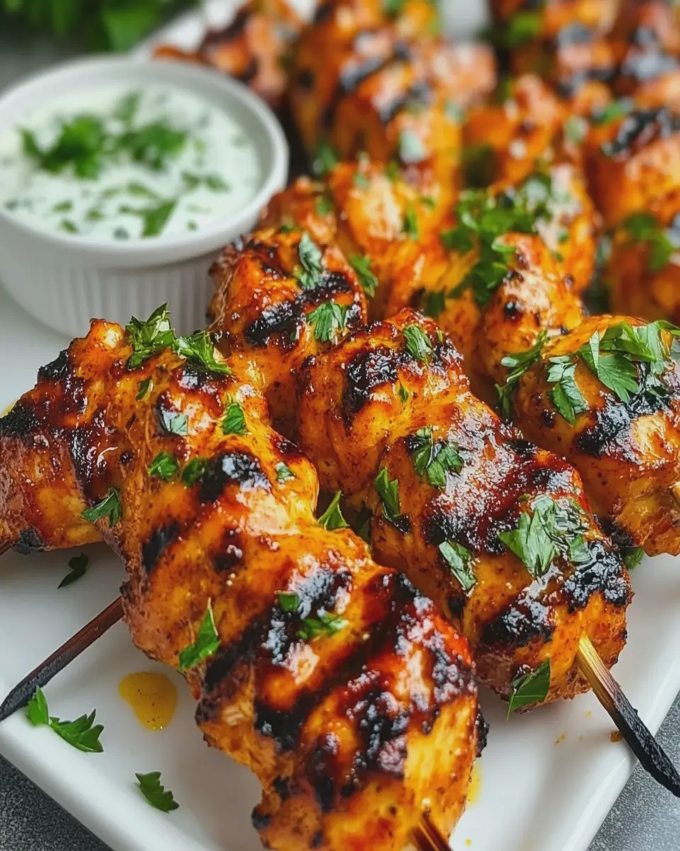 Brochetas de Pollo al Estilo Buffalo con Salsa Ranch First Image First Image