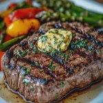Bistec Ribeye a la Parrilla con Mantequilla de Ajo y Hierbas First Image First Image