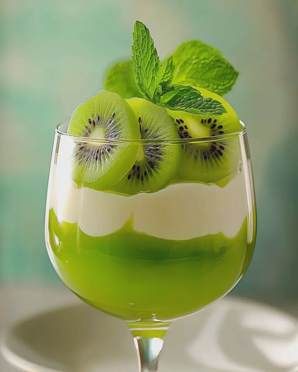 Parfait de Gelatina de Kiwi y Crema First Image First Image