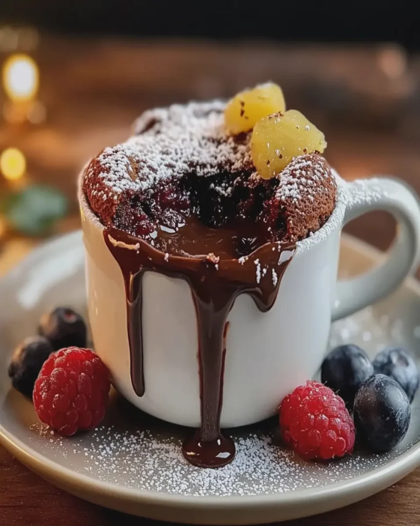 Mug Cake de Chocolate Fondant en 3 Minutos First Image First Image