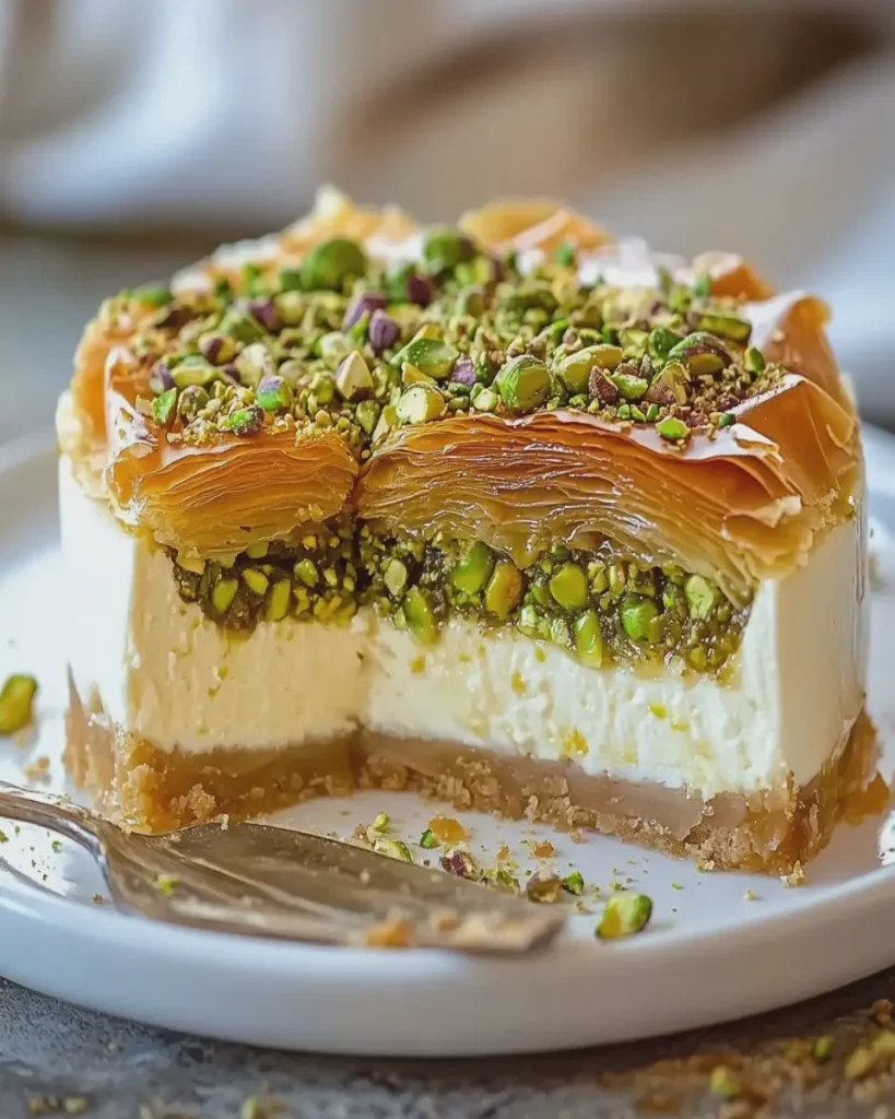 Cheesecake de Baklava y Pistacho First Image First Image