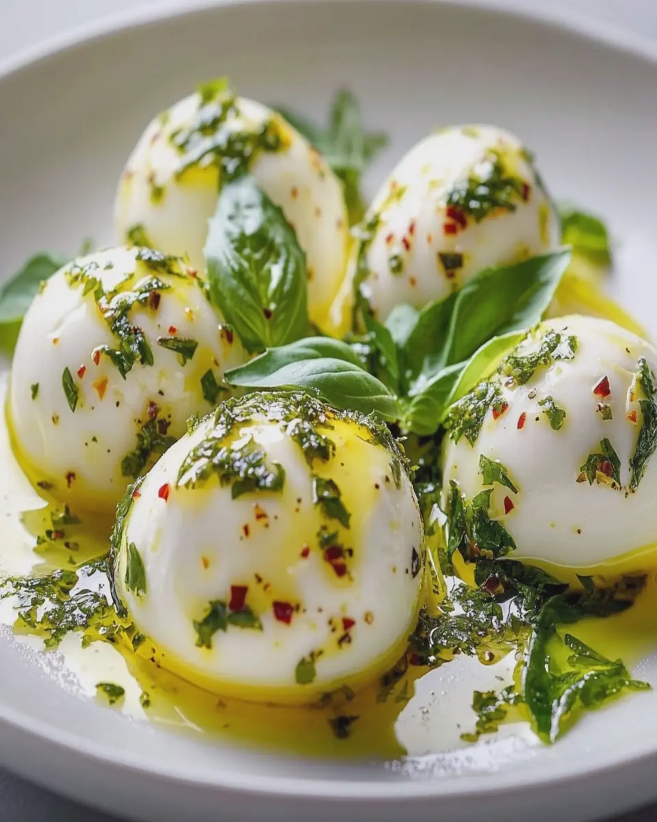 Bolas de Mozzarella Marinadas con Limón y Albahaca First Image First Image