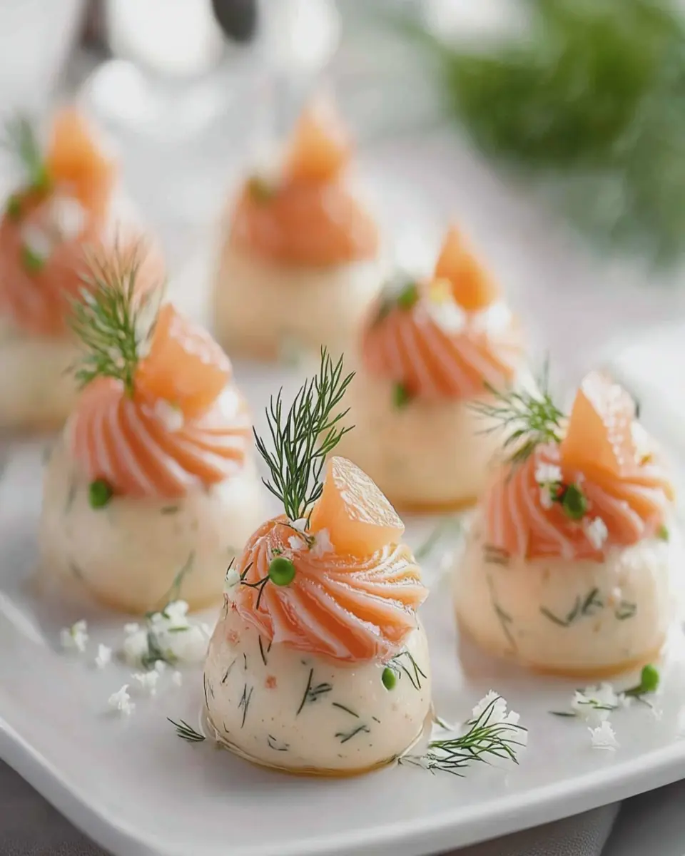 Mini Dômes Cremosos de Salmón y Eneldo First Image First Image