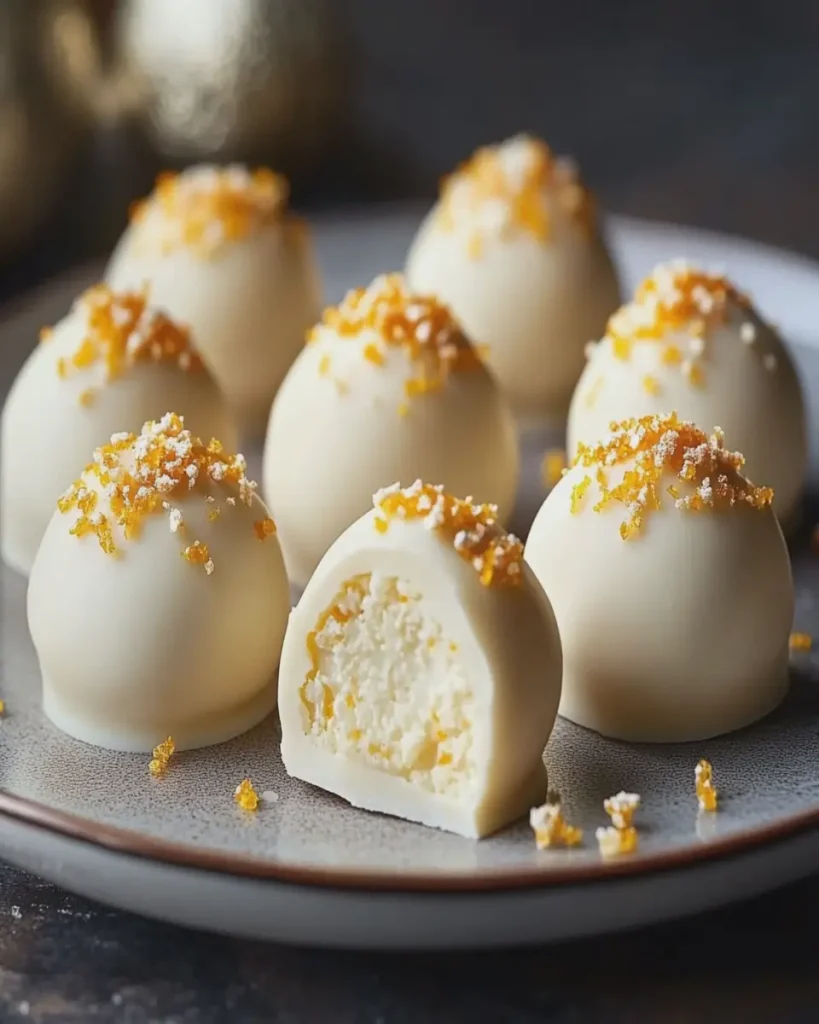 Trufas de Chocolate Blanco y Naranja que Deleitan el Paladar First Image First Image