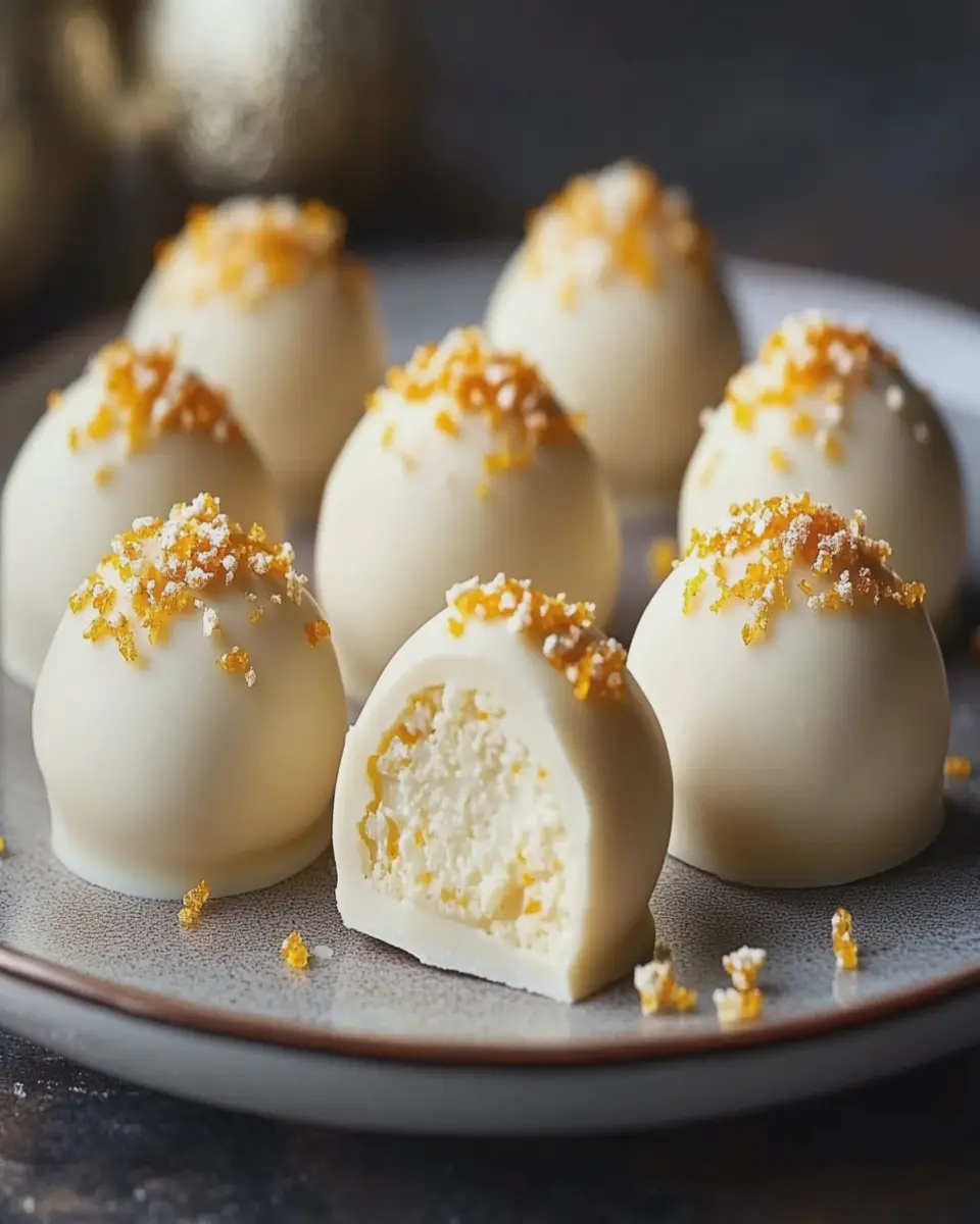 Trufas de Chocolate Blanco y Naranja que Deleitan el Paladar First Image First Image