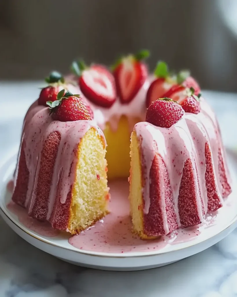 Pastel de Pound con Batido de Fresa First Image First Image