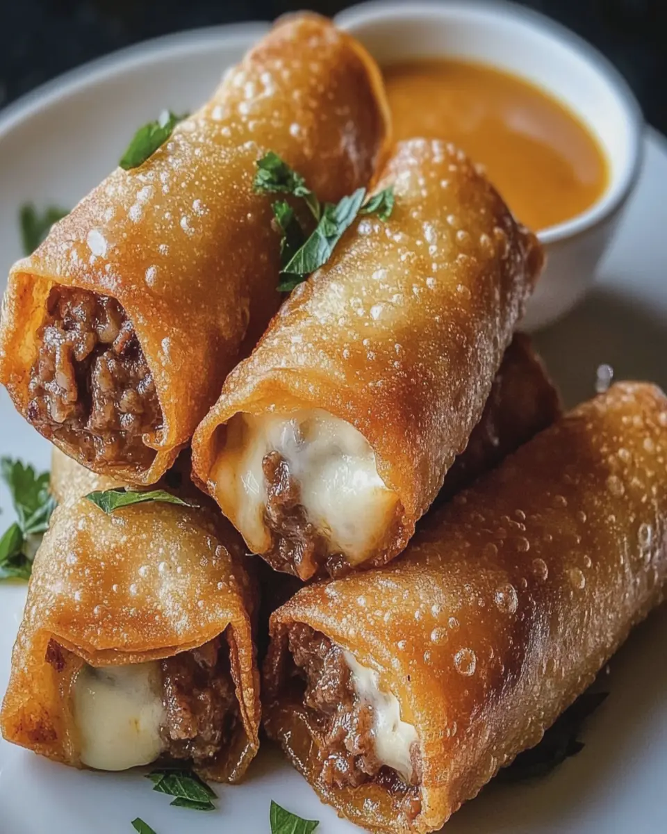 Rollitos de Cheesesteak Crujientes First Image First Image