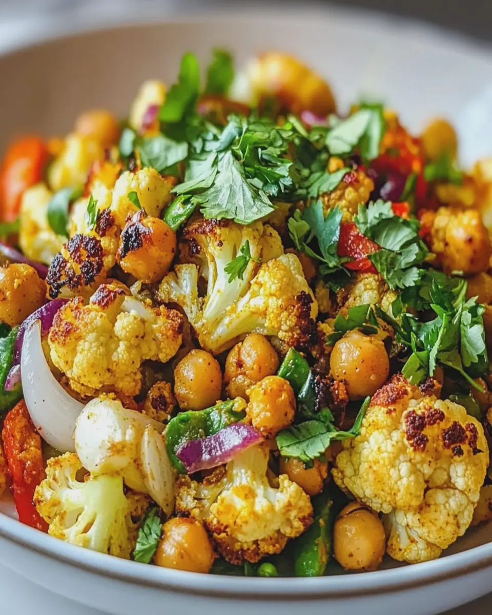 Ensalada de Coliflor Asada con Garbanzos al Curry First Image First Image