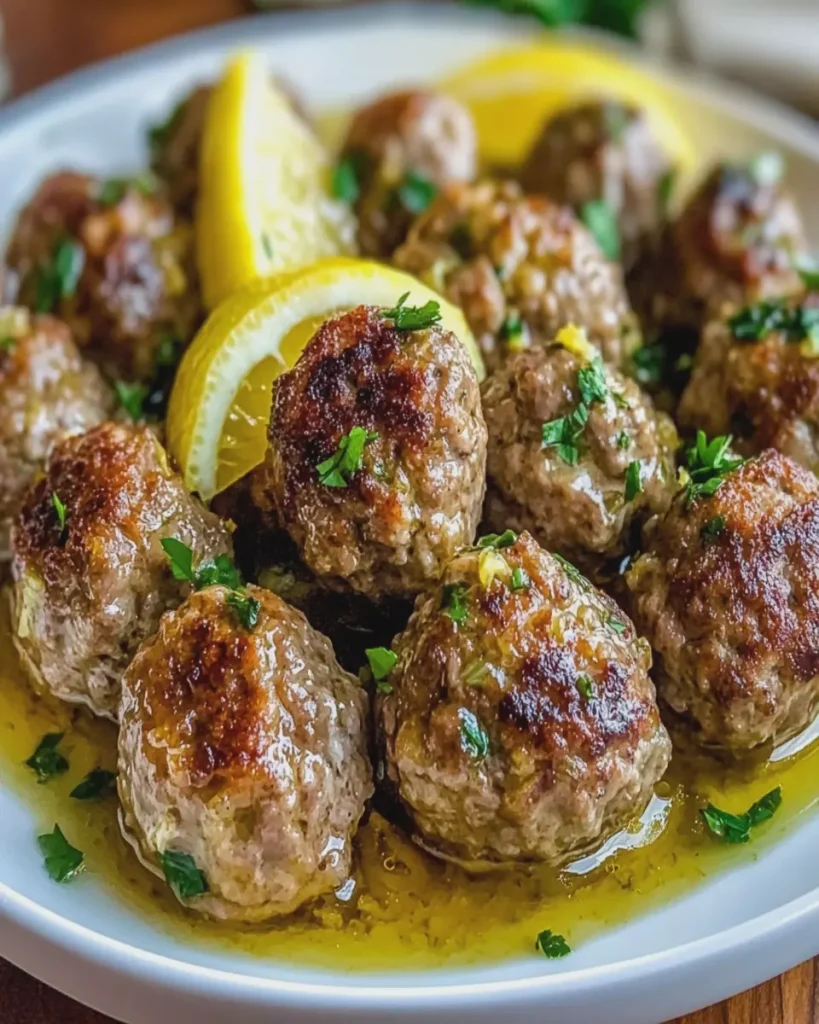 Albóndigas Griegas en Salsa de Limón para Noches Acogedoras First Image First Image