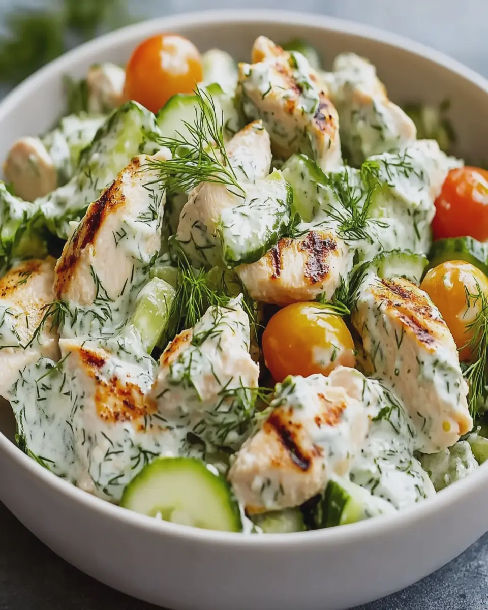 Ensalada de Pollo Tzatziki Cremosa First Image First Image