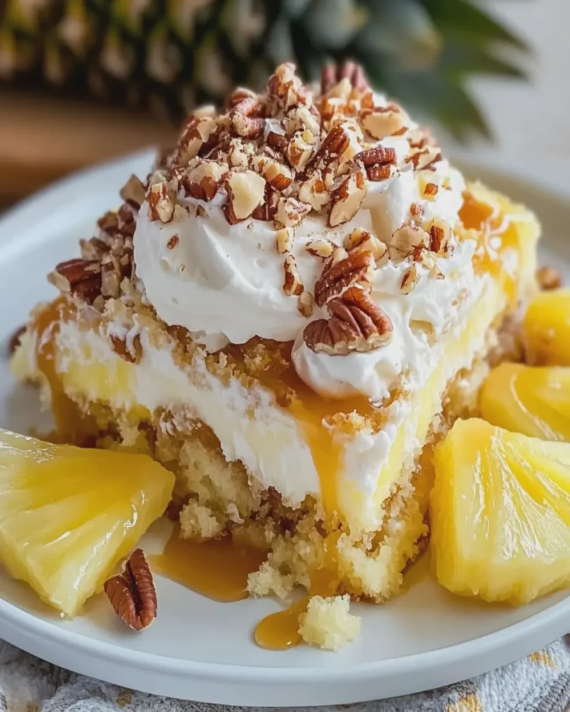 Pastel de Piña y Nueces con Crema de Queso First Image First Image