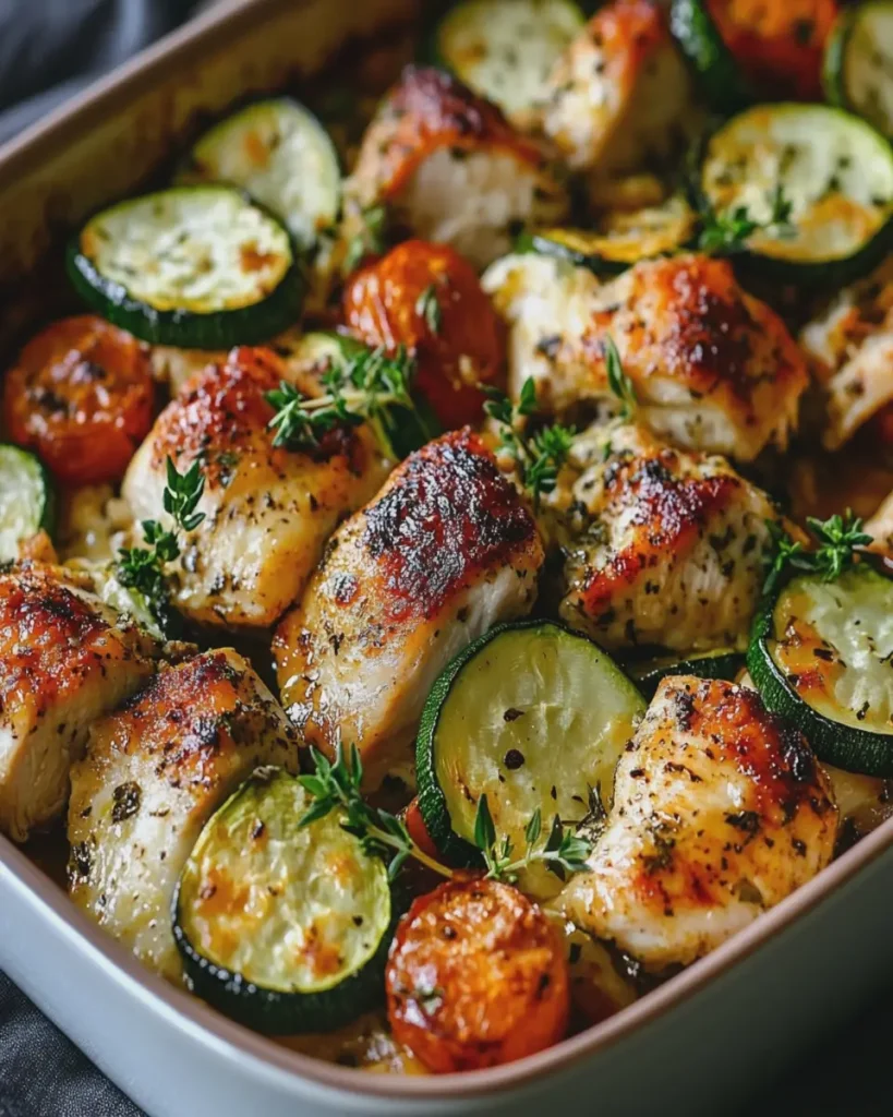 Pollo Mediterráneo al Horno con Calabacín First Image First Image
