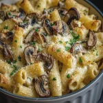 Pasta al Horno con Champiñones Cremosos al Estilo Mediterráneo First Image First Image
