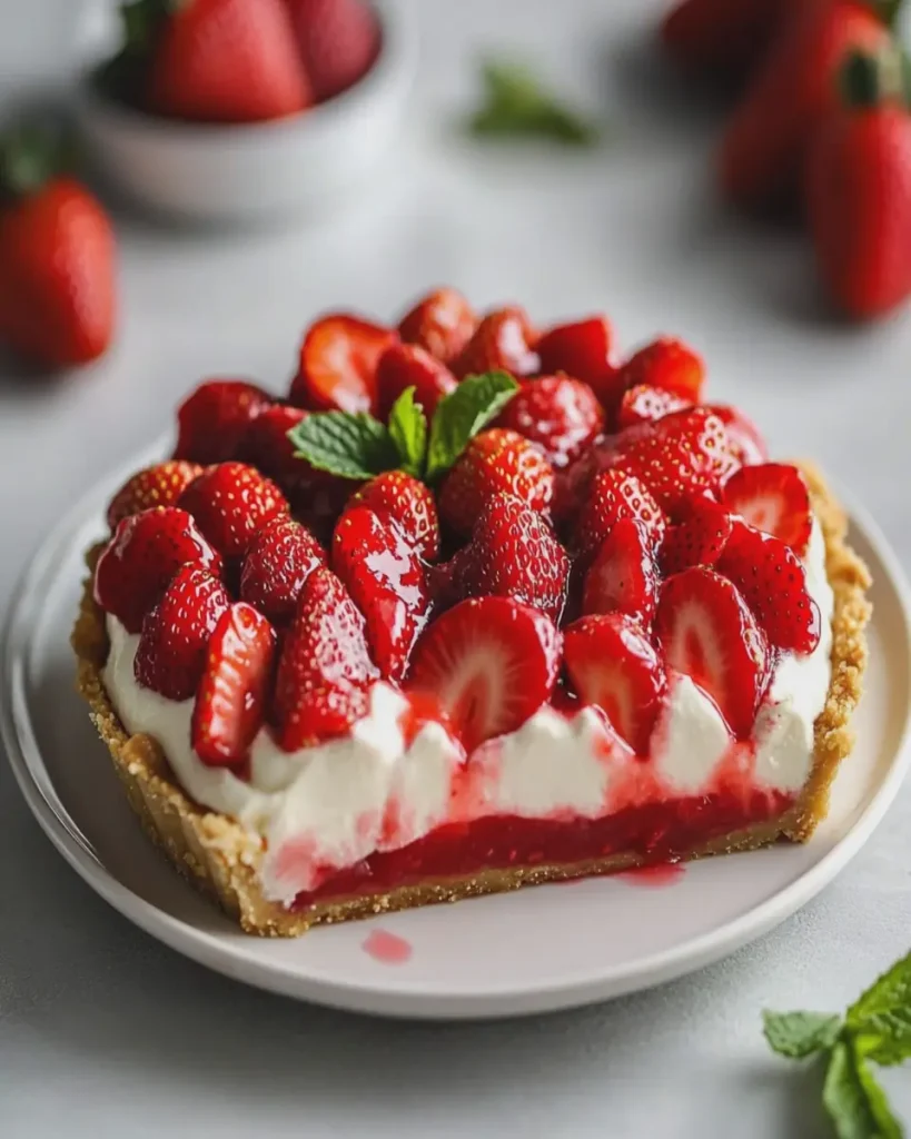 Tarta Fría de Fresas y Crema de Queso First Image First Image