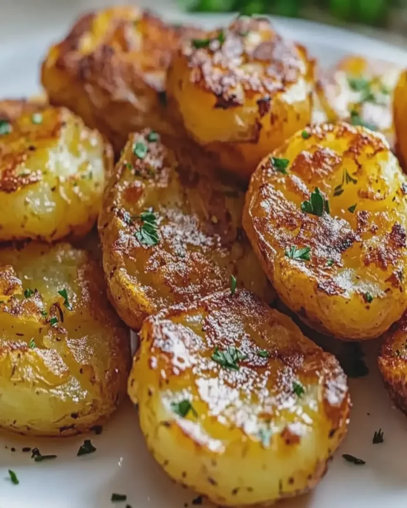 Papas Aplastadas al Ajo: Ultra Crujientes First Image First Image