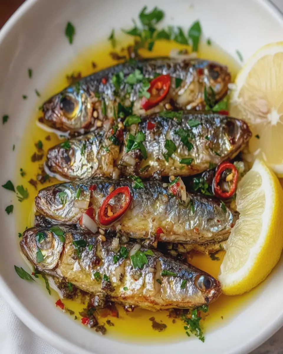 Sardinas Poached en Aceite de Ajo y Chile First Image First Image