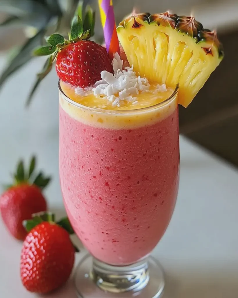Batido Tropical de Fresa y Piña First Image First Image