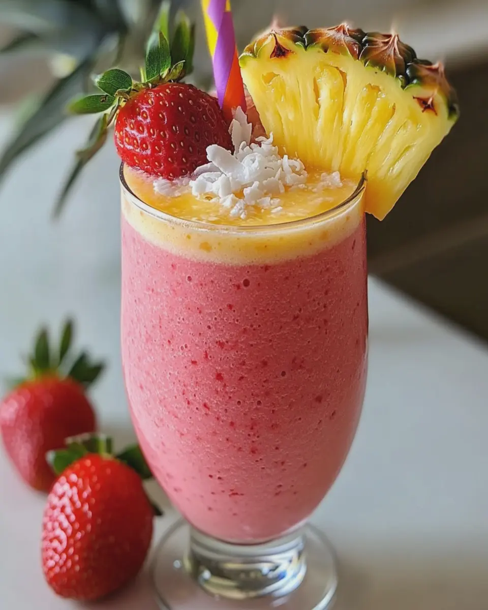 Batido Tropical de Fresa y Piña First Image First Image