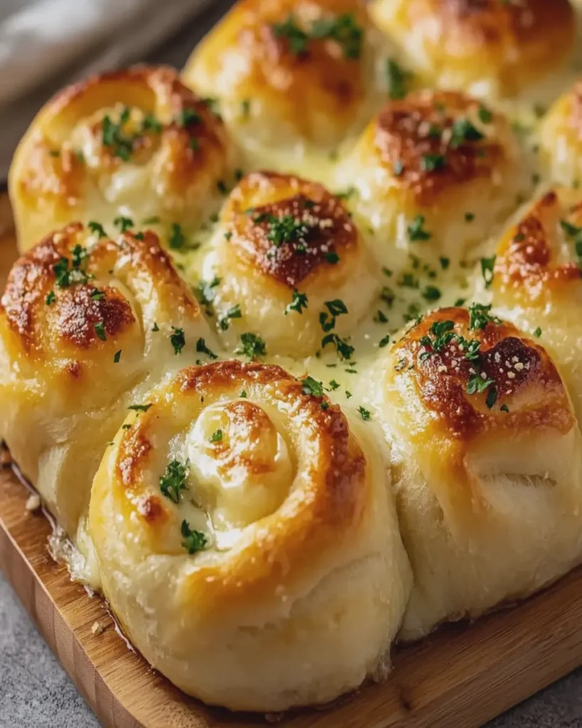 Rollos de ajo y queso First Image First Image
