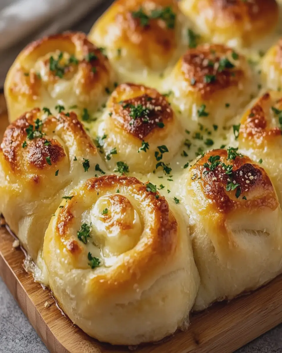Rollos de ajo y queso First Image First Image