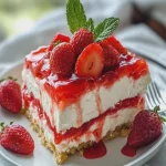 Tarta de Queso y Fresas en Lasagna Sin Hornear First Image First Image