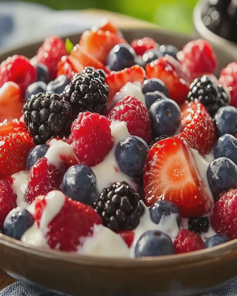 Ensalada de Cheesecake de Frutas del Verano First Image First Image